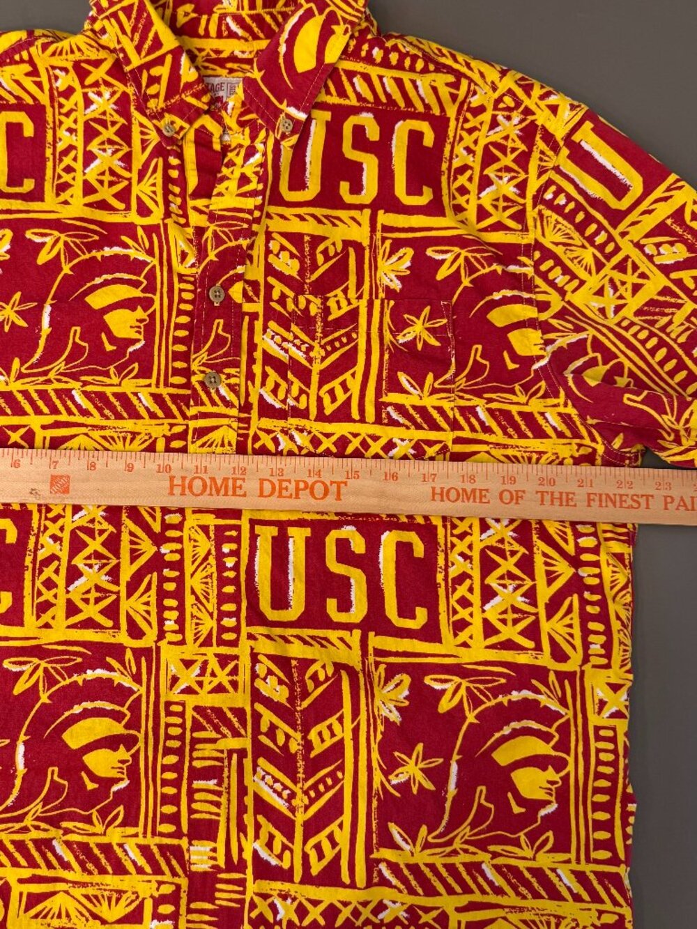 Chubbies Heritage Shirt Men XLarge Red NCAA USC Trojans Hawaiian Camp Polo Shirt - Picture 6 of 10